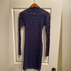 Blue Lace Cocktail Dress